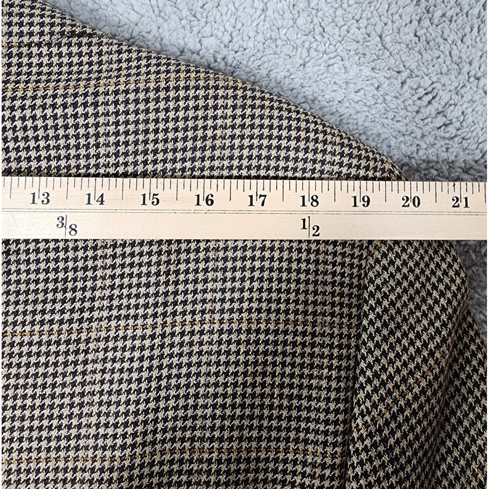 Jos A Bank Executive Collection Blazer Jacket Sz 42S Silk Wool Blend Houndstooth - Picture 9 of 15
